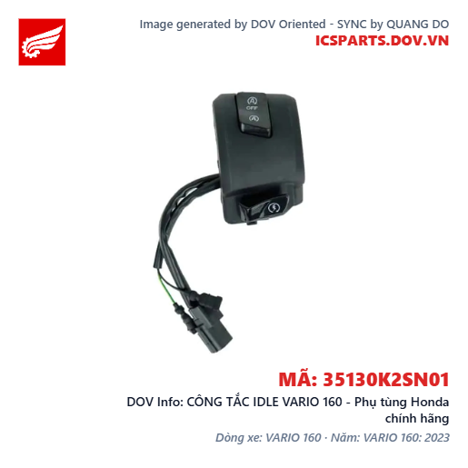 CÔNG TẮC IDLE VARIO 160 - Phụ tùng Honda chính hãng