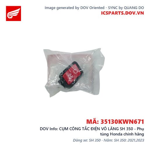 CỤM CÔNG TẮC ĐIỆN VÔ LĂNG SH 350 - Phụ tùng Honda chính hãng