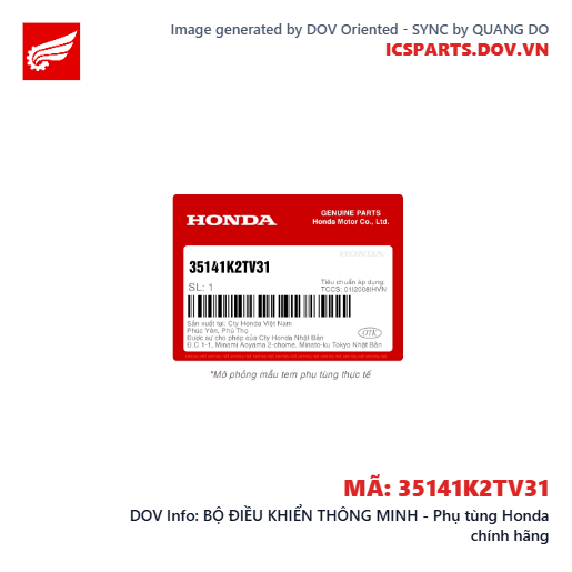BỘ ĐIỀU KHIỂN THÔNG MINH - Phụ tùng Honda chính hãng