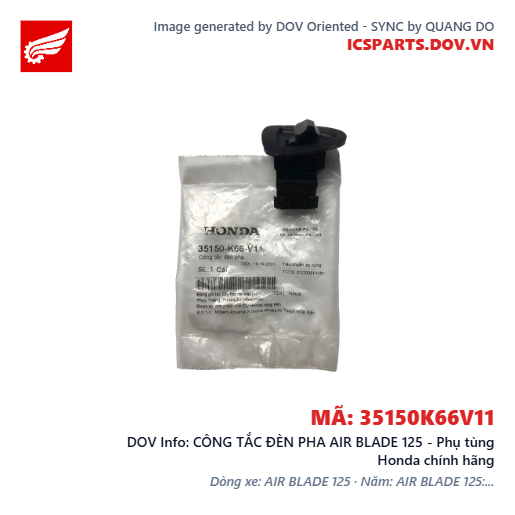 CÔNG TẮC ĐÈN PHA AIR BLADE 125 - Phụ tùng Honda chính hãng
