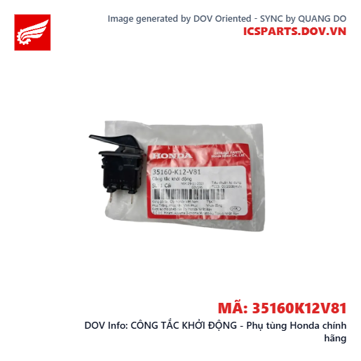 CÔNG TẮC KHỞI ĐỘNG - Phụ tùng Honda chính hãng