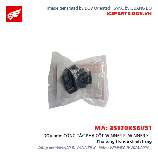 CÔNG TẮC PHA CỐT WINNER R, WINNER X - Phụ tùng Honda chính hãng