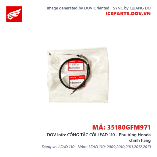 CÔNG TẮC CÒI LEAD 110 - Phụ tùng Honda chính hãng