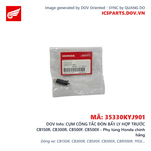 CỤM CÔNG TẮC ĐÒN BẨY LY HỢP TRƯỚC CB150R, CB300R, CB500F, CB500X - Phụ tùng Honda chính hãng