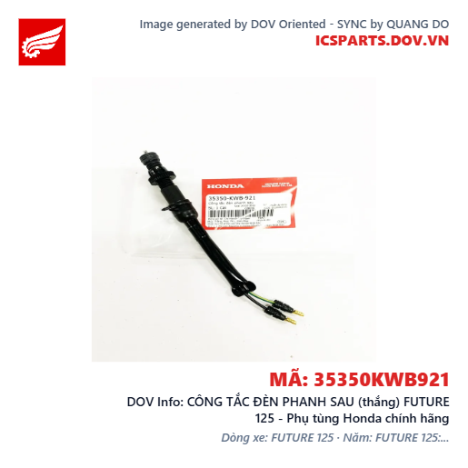 CÔNG TẮC ĐÈN PHANH SAU (thắng) FUTURE 125 - Phụ tùng Honda chính hãng