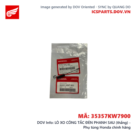 LÒ XO CÔNG TẮC ĐÈN PHANH SAU (thắng) - Phụ tùng Honda chính hãng
