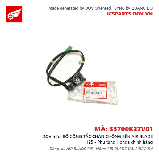 BỘ CÔNG TẮC CHÂN CHỐNG BÊN AIR BLADE 125 - Phụ tùng Honda chính hãng
