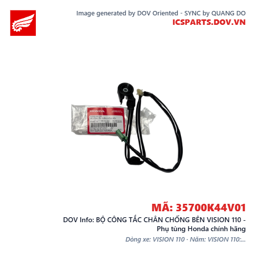 BỘ CÔNG TẮC CHÂN CHỐNG BÊN VISION 110 - Phụ tùng Honda chính hãng