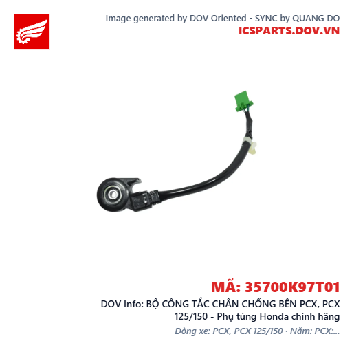 BỘ CÔNG TẮC CHÂN CHỐNG BÊN PCX, PCX 125/150 - Phụ tùng Honda chính hãng