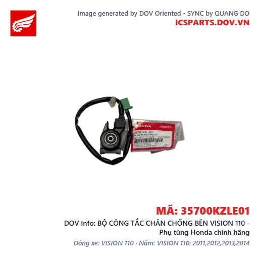 BỘ CÔNG TẮC CHÂN CHỐNG BÊN VISION 110 - Phụ tùng Honda chính hãng