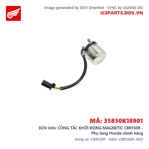 CÔNG TẮC KHỞI ĐỘNG MAGNETIC CBR150R - Phụ tùng Honda chính hãng
