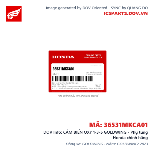 CẢM BIỂN OXY 1-3-5 GOLDWING - Phụ tùng Honda chính hãng
