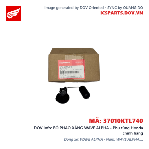 BỘ PHAO XĂNG WAVE ALPHA - Phụ tùng Honda chính hãng