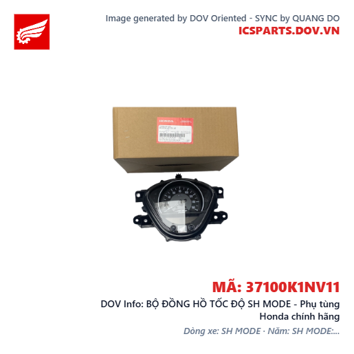 BỘ ĐỒNG HỒ TỐC ĐỘ SH MODE - Phụ tùng Honda chính hãng