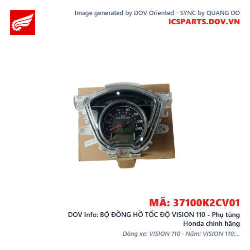 BỘ ĐỒNG HỒ TỐC ĐỘ VISION 110 - Phụ tùng Honda chính hãng