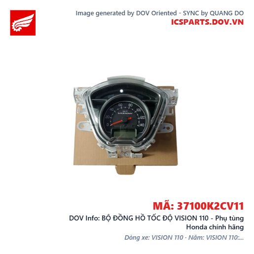 BỘ ĐỒNG HỒ TỐC ĐỘ VISION 110 - Phụ tùng Honda chính hãng