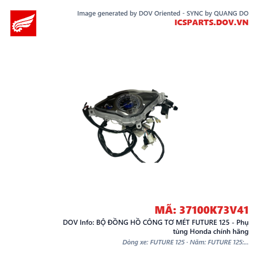 BỘ ĐỒNG HỒ CÔNG TƠ MÉT FUTURE 125 - Phụ tùng Honda chính hãng