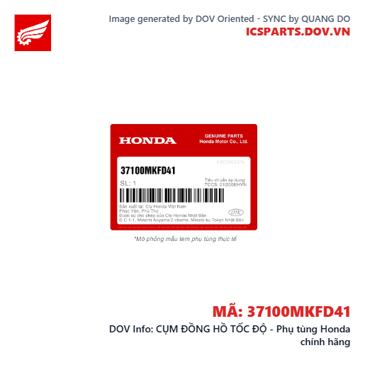 CỤM ĐỒNG HỒ TỐC ĐỘ - Phụ tùng Honda chính hãng