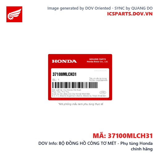 BỘ ĐỒNG HỒ CÔNG TƠ MÉT - Phụ tùng Honda chính hãng