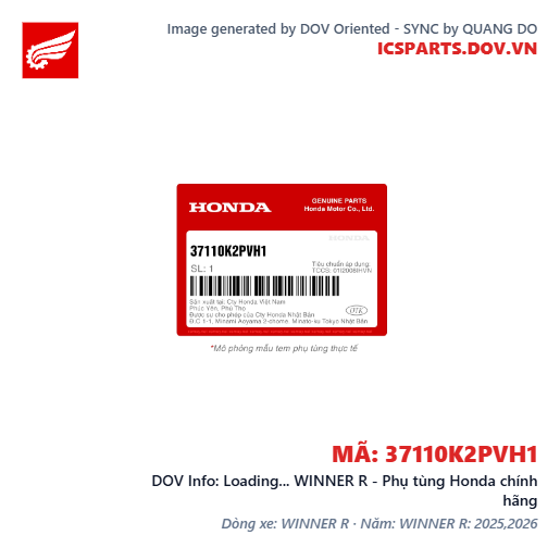 Loading... WINNER R - Phụ tùng Honda chính hãng