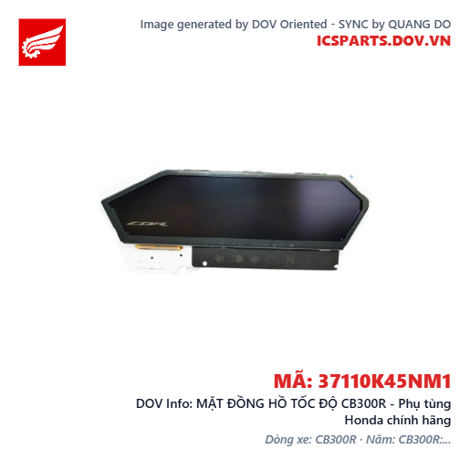 MẶT ĐỒNG HỒ TỐC ĐỘ CB300R - Phụ tùng Honda chính hãng