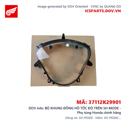 BỘ KHUNG ĐỒNG HỒ TỐC ĐỘ TRÊN SH MODE - Phụ tùng Honda chính hãng