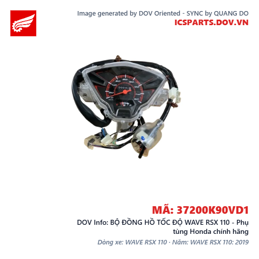 BỘ ĐỒNG HỒ TỐC ĐỘ WAVE RSX 110 - Phụ tùng Honda chính hãng