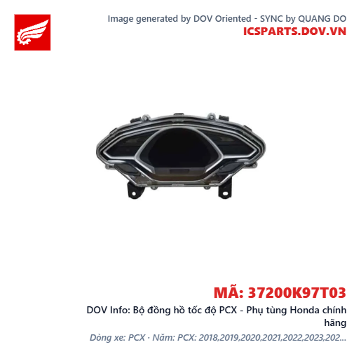 Bộ đồng hồ tốc độ PCX - Phụ tùng Honda chính hãng