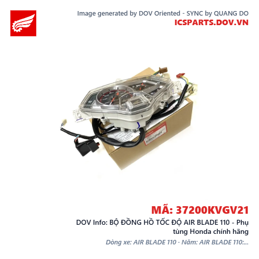 BỘ ĐỒNG HỒ TỐC ĐỘ AIR BLADE 110 - Phụ tùng Honda chính hãng