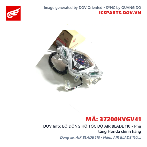 BỘ ĐỒNG HỒ TỐC ĐỘ AIR BLADE 110 - Phụ tùng Honda chính hãng