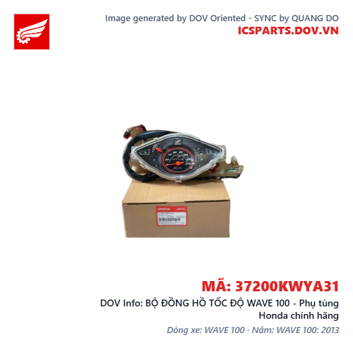 BỘ ĐỒNG HỒ TỐC ĐỘ WAVE 100 - Phụ tùng Honda chính hãng