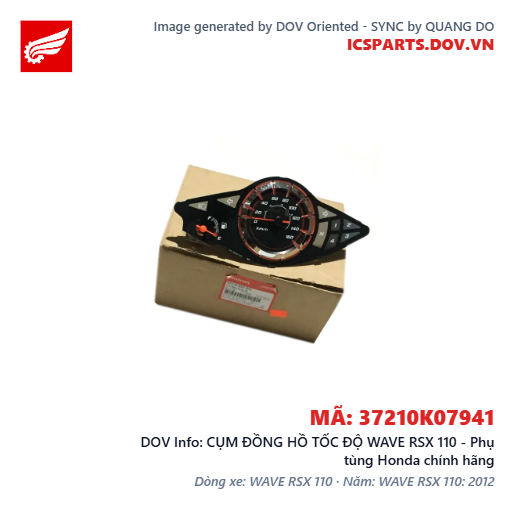 CỤM ĐỒNG HỒ TỐC ĐỘ WAVE RSX 110 - Phụ tùng Honda chính hãng