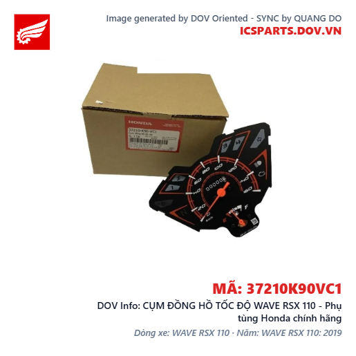 CỤM ĐỒNG HỒ TỐC ĐỘ WAVE RSX 110 - Phụ tùng Honda chính hãng