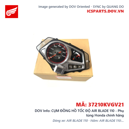 CỤM ĐỒNG HỒ TỐC ĐỘ AIR BLADE 110 - Phụ tùng Honda chính hãng