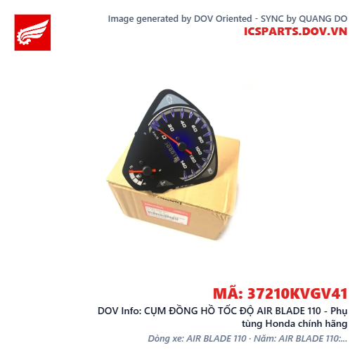 CỤM ĐỒNG HỒ TỐC ĐỘ AIR BLADE 110 - Phụ tùng Honda chính hãng