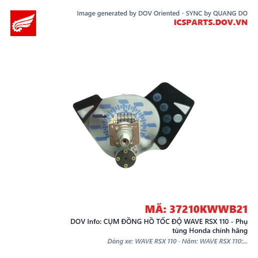 CỤM ĐỒNG HỒ TỐC ĐỘ WAVE RSX 110 - Phụ tùng Honda chính hãng