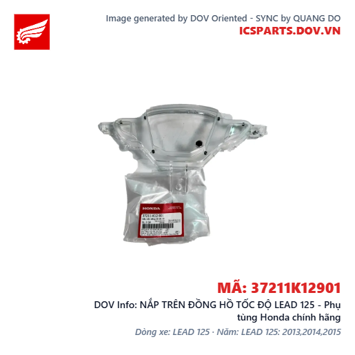 NẮP TRÊN ĐỒNG HỒ TỐC ĐỘ LEAD 125 - Phụ tùng Honda chính hãng