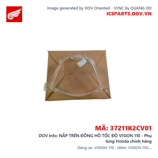 NẮP TRÊN ĐỒNG HỒ TỐC ĐỘ VISION 110 - Phụ tùng Honda chính hãng