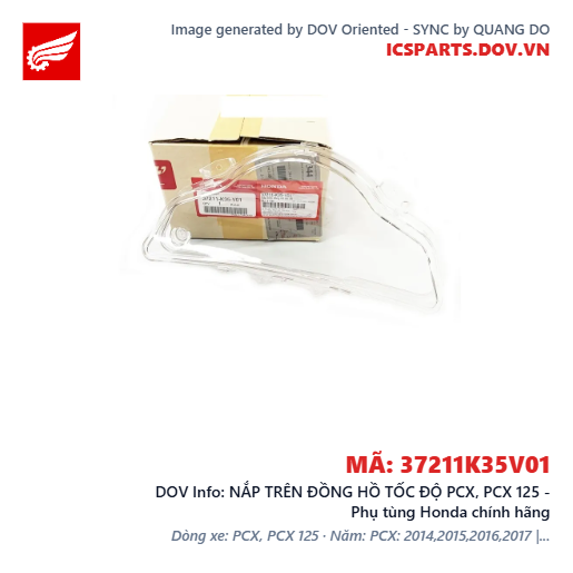 NẮP TRÊN ĐỒNG HỒ TỐC ĐỘ PCX, PCX 125 - Phụ tùng Honda chính hãng