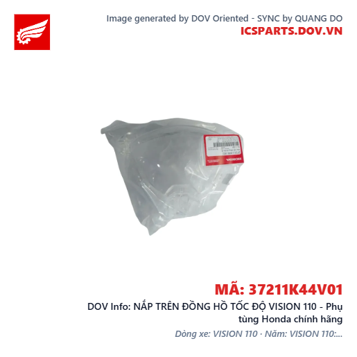 NẮP TRÊN ĐỒNG HỒ TỐC ĐỘ VISION 110 - Phụ tùng Honda chính hãng