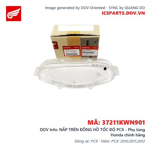 NẮP TRÊN ĐỒNG HỒ TỐC ĐỘ PCX - Phụ tùng Honda chính hãng