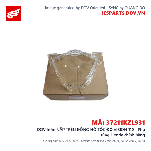 NẮP TRÊN ĐỒNG HỒ TỐC ĐỘ VISION 110 - Phụ tùng Honda chính hãng