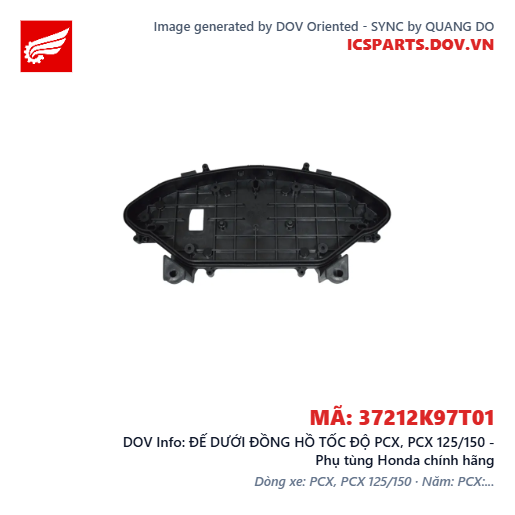 ĐẾ DƯỚI ĐỒNG HỒ TỐC ĐỘ PCX, PCX 125/150 - Phụ tùng Honda chính hãng