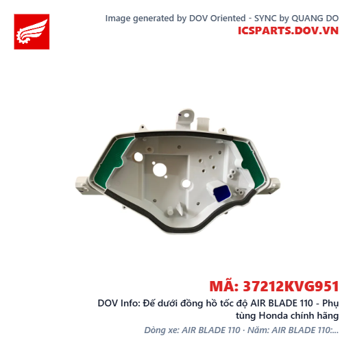 Đế dưới đồng hồ tốc độ AIR BLADE 110 - Phụ tùng Honda chính hãng