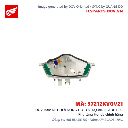 ĐẾ DƯỚI ĐỒNG HỒ TỐC ĐỘ AIR BLADE 110 - Phụ tùng Honda chính hãng