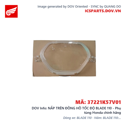 NẮP TRÊN ĐỒNG HỒ TỐC ĐỘ BLADE 110 - Phụ tùng Honda chính hãng