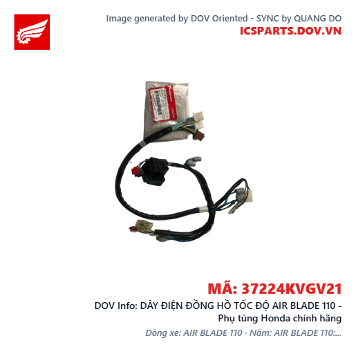 DÂY ĐIỆN ĐỒNG HỒ TỐC ĐỘ AIR BLADE 110 - Phụ tùng Honda chính hãng
