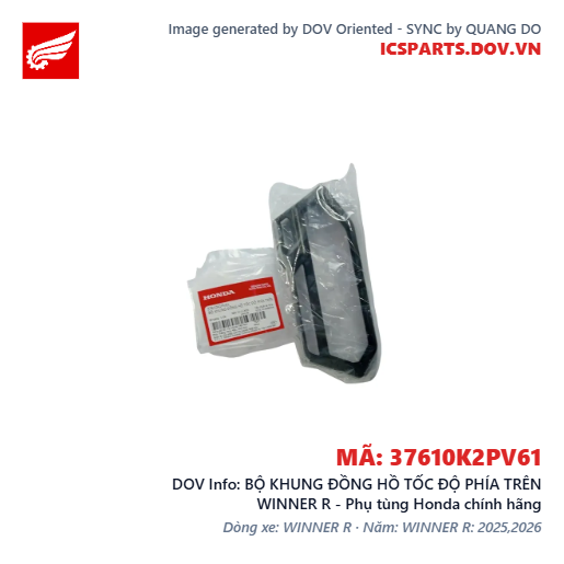 BỘ KHUNG ĐỒNG HỒ TỐC ĐỘ PHÍA TRÊN WINNER R - Phụ tùng Honda chính hãng