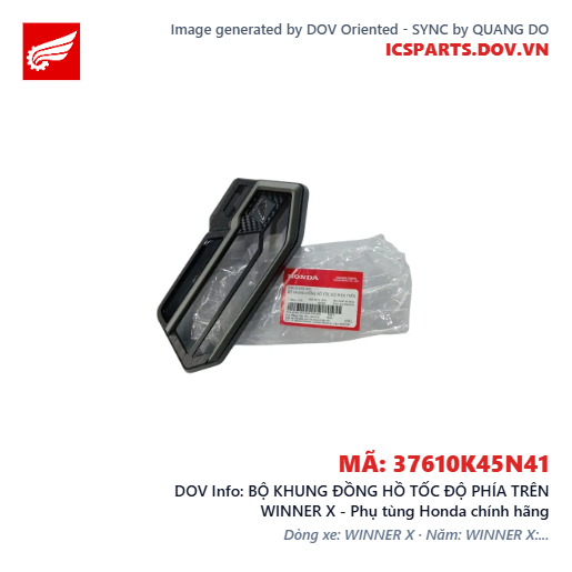 BỘ KHUNG ĐỒNG HỒ TỐC ĐỘ PHÍA TRÊN WINNER X - Phụ tùng Honda chính hãng