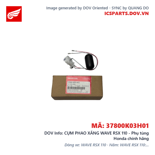 CỤM PHAO XĂNG WAVE RSX 110 - Phụ tùng Honda chính hãng